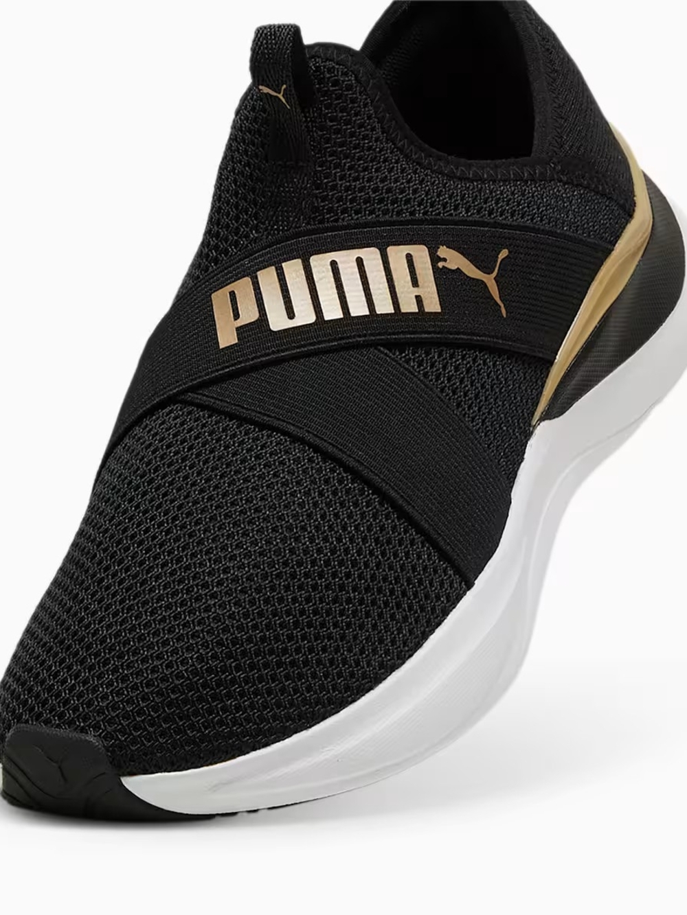 Puma Women's Softride Harmony Sneakers In Black/Gold